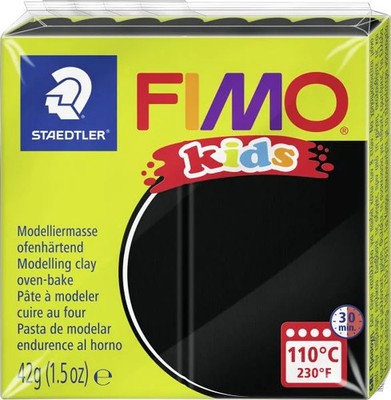 Fimo Kids Modelliermasse schwarz 42 g  Knet- & Modelliermaterial