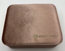 Kendra Scott Mattie Jewelry Box Light Pink Mauve Soft Material Storage Box