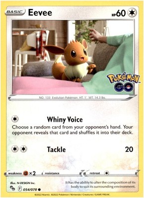 Eevee 54/78 - Common - Pokemon Go 2022