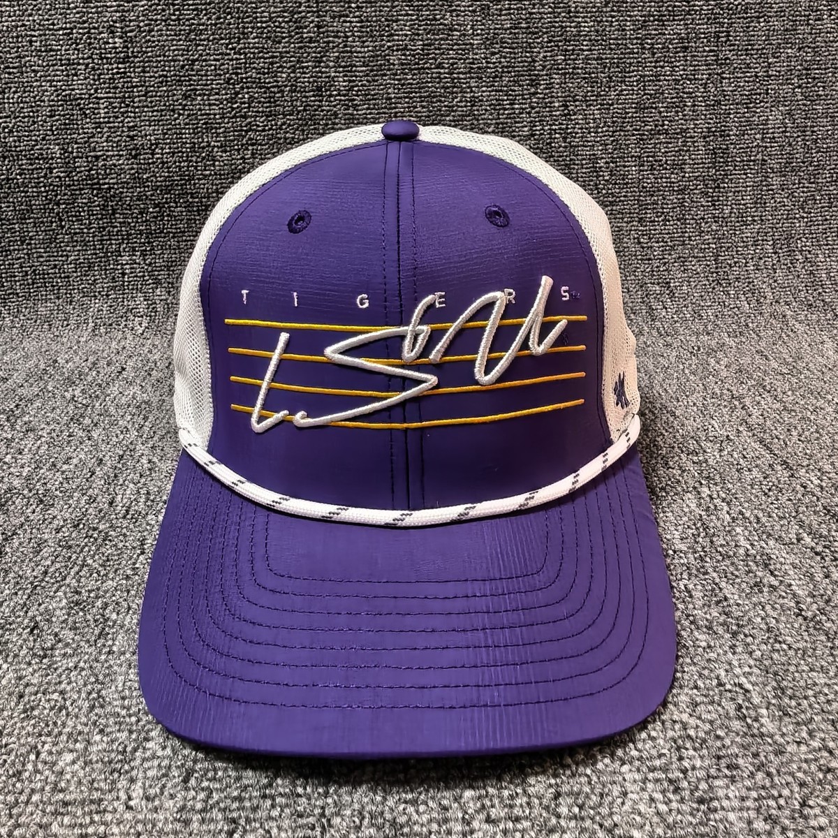 '47 Brand LSU Tigers Trucker Snapback Purple White Curved Brim OSFA Hat