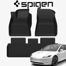 Tesla Model 3 24-25 Refresh Spigen WeatherBloc Floor Mats Anti Marking Non Slip