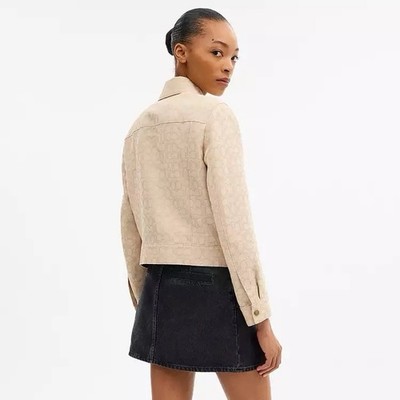 NWT COACH Woman's Signature Zip Front Jacket Light Khaki Choose
