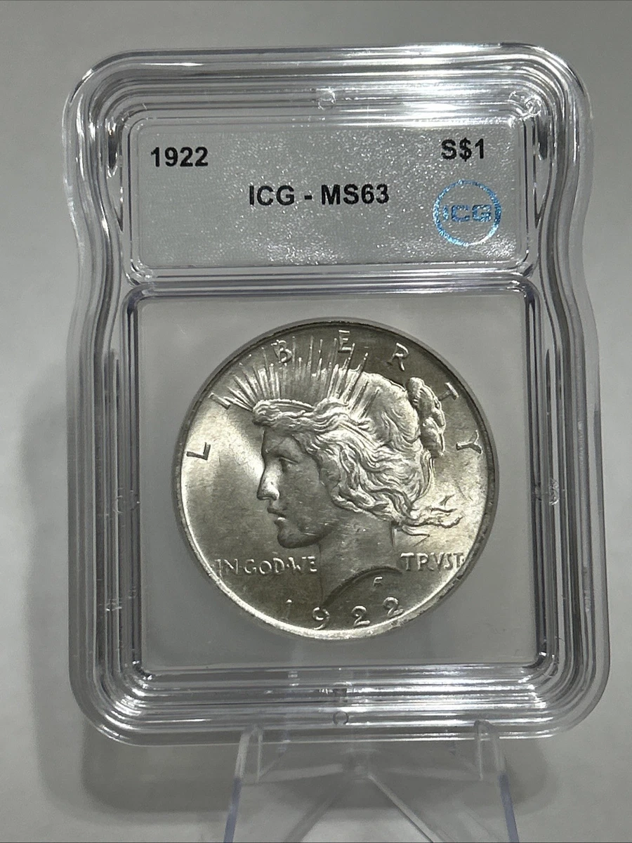 1922 年ICG 认证和平美元(1921-1935) | eBay