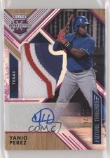 2018 Panini Elite Extra Edition Purple 12/25 Yanio Perez #FTSA-YP Auto 0l1