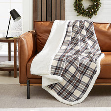 - Blanket, Soft Reversible Sherpa  Brushed Fleece Bedding, Perfect for Lounging