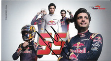 Carlos Sainz, Toro Rosso, świetna większa karta Ag, oryginalnie podpisana