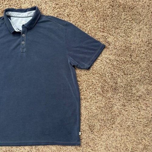 Tommy Bahama Polo Shirt Men's XL Blue Short Sleeve Marlin Logo Tencel Blend - Picture 5 of 13