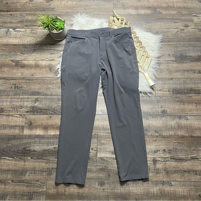 Mizzen + Main Gray Performance Pant Men's 34 x 30 L Check Measurement