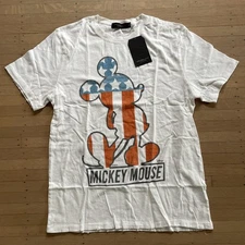 Mickey Mouse White T Shirt Junk Food Clothing New Size M USA