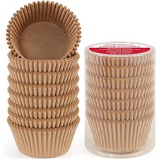 Natural Cupcake Liners for Baking 200 Count Greaseproof Muffin Baking Cups