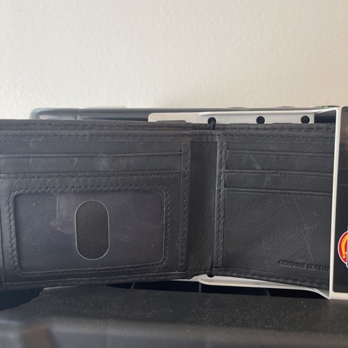 Dickies Wallet Genuine Leather Passcase Classic Capacity Black - Picture 2 of 2