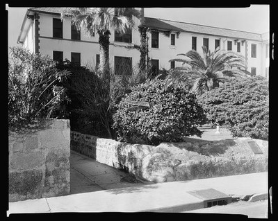 St. Augustine Florida Treasury St Bay 1936 1937 Street Scene Palm Trees
