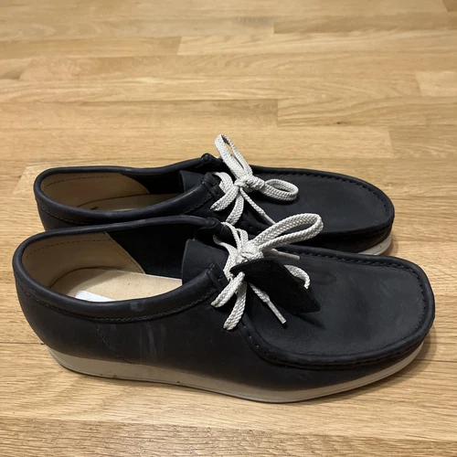 Scarpe basse Clarks uomo blu da barca taglia 10 mocassino casual preppy stringate