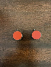 2 pcs 51/64" 20mm) Diam. Metal 1/4" Potentiometer Control Knobs with Indicator