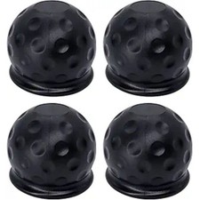 4-Pack Universal Trailer Hitch Ball Covers - 2" Rubber Towing Ball Protectors fo