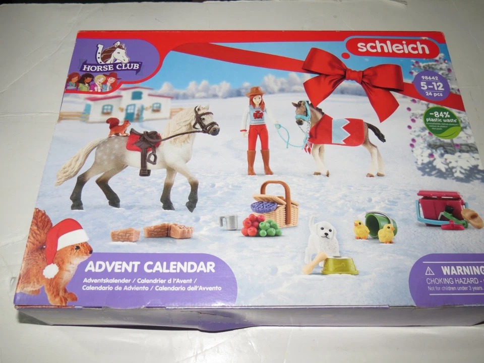 Juego de juguetes calendario de adviento Schleich Horse Club Alemania caja abierta 24 piezas Foto 3 de 3
