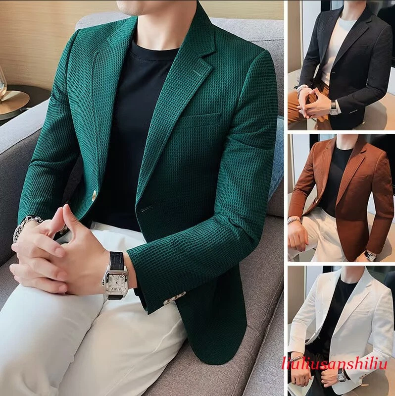 Men's Jackets Casual Dress Blazers Business Coat Slim Fit Formal Comfort Retro
Opens in a new window