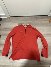 Nike Alabama Crimson Tide Men Large 1/4 Zip Pullover Performance Red. Pre Owned