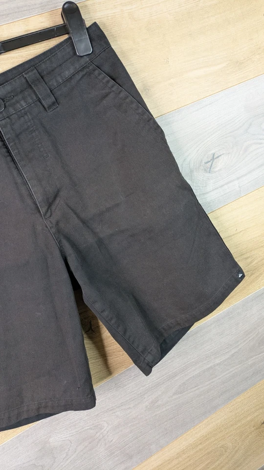 Pantalones Cortos Chinos Quiksilver Para Hombre Talla 30W Negro Mezcla de Algodón Informales Patín Verano Foto 4 de 4