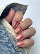 Red Aspen Press On Nails~ Avaline, Acrylic Short Squova, Sold Out, NIB