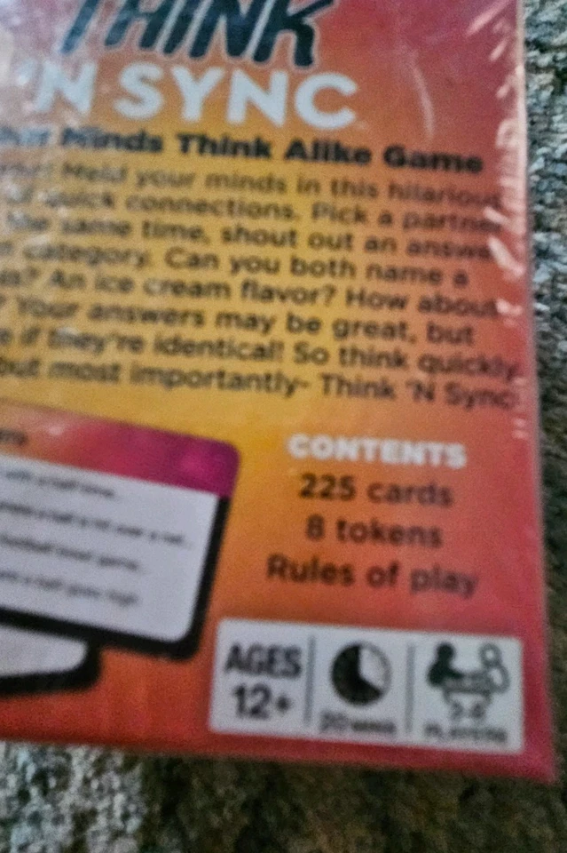Think 'N Sync The Great Minds Think Alike Party Card Game By Gamewright Gift New - Image 4 of 4