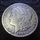 1882-CC Morgan Silver Dollar - Choice Fine F+ details from the Carson City Mint