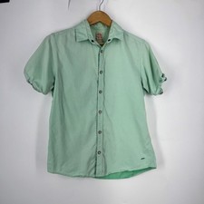 Scotch Soda Mens Mint Green Short Sleeve Button Down Shirt Size M