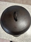 Refurbished Cast Iron Griswold Lid Dutch Oven self basting