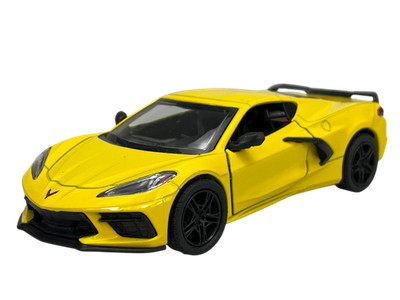 KINSMART 2021 CHEVROLET CORVETTE GELB 1:36 NO BOX DIE CAST MODEL NEU KT5432