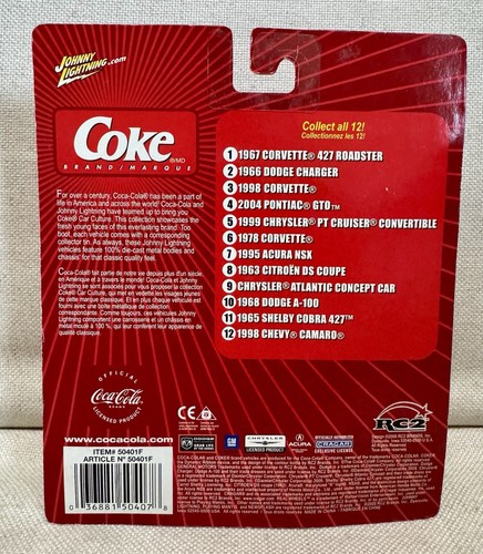 🔥Johnny Lightning 1965 Shelby Cobra 427~Coca-Cola~Coke~Tin~Red~#11 - Picture 3 of 7