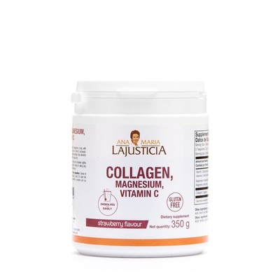 Ana Maria Lajusticia Collagen Magnesium Vitamin C Strawberry Flavor 350g NEW