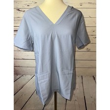 FIGS Casma NWT Scrub Top Womens Medium Vapor Blue V-Neck FW1100 Nursing Shirt