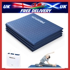 Travel Yoga Mat Foldable 4mm/6mm, Folding Exercise Mat Non Slip TPE Yoga Matt Fo