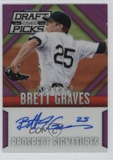 2014 Panini Prizm Perennial Draft Picks Purple /149 Brett Graves #5 Auto 6o3