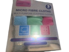 X2 Simply Clean Micro Fiber Cloths Multi Purpose Cleaning Clothes Pack Of 3 New