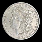 1891 Morgan Silver Dollar, XF+