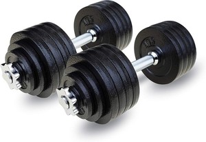 Ensemble de dumbbells en fonte de poids réglable 105lbs