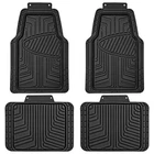 Heavy Duty Rubber 4 PCS Car Mat Set Universal Mats Non Slip Cut To Fit Trim