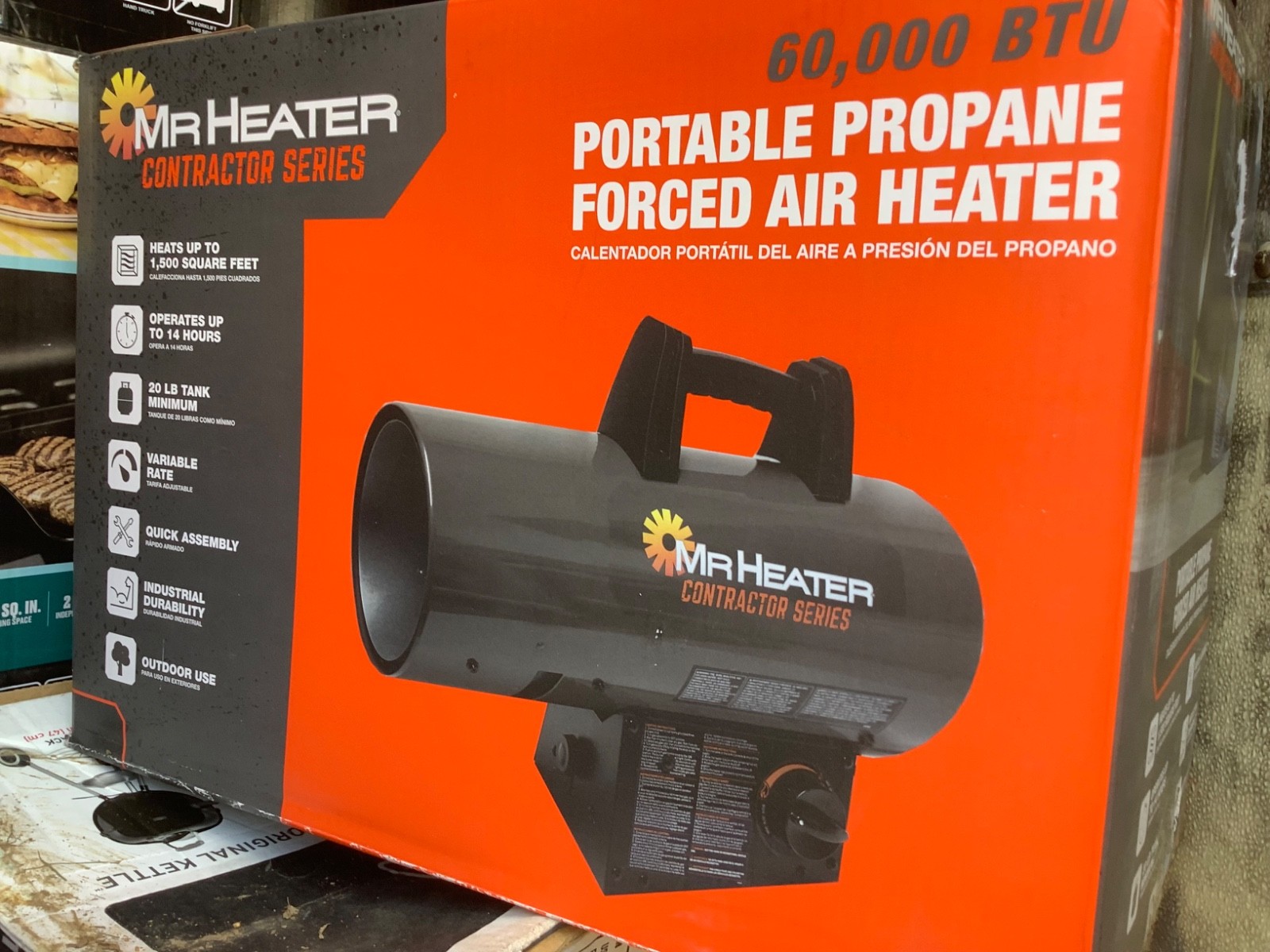 Contractor 60000 Btu Forced Air Propane Heater W Hose And Re