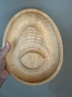 Williams-Sonoma-LittleDeer Oyster  Cutting Board Half Sheller Maple Wood Oval