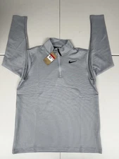Nike Victory Dri-Fit 1/2 Zip Golf Top Wolf Grey/Black Men's FZ7462-012 Size L