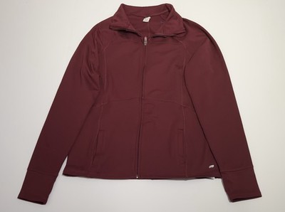 Athletic Womens Wear Red Jacket Size L Full Zip with Pockets and Hood Pre-Owned