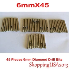 45Pcs 6mm Diamond Drill Bits Hole Saw Cutting Tool Granite Marbel Glass Ceramic