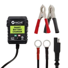 NICHE 750mA Fully-Automatic Smart Battery Charger 12V Trickle Maintainer
