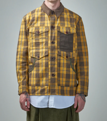 ヴィンテージ もの Junya Watanabe MAN Men's Plaid-Patterned Jacket 147573 WN