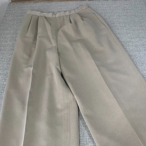 Vintage J. Gallery Mujer Pantalones Traje Talla 14 Tostado Pierna Recta Sarga Corbata Cinturón - Imagen 9 de 24