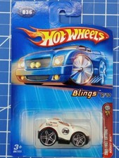 2005 Hot Wheels Rocket Box Blings 6/10 First Editions White PR5 Wheels #036 NIP