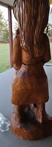 Vtg 28" Hand Carved Wood Sculpture Bali? Napali Tribe? Antiques Decor Dancing - Picture 14 of 22