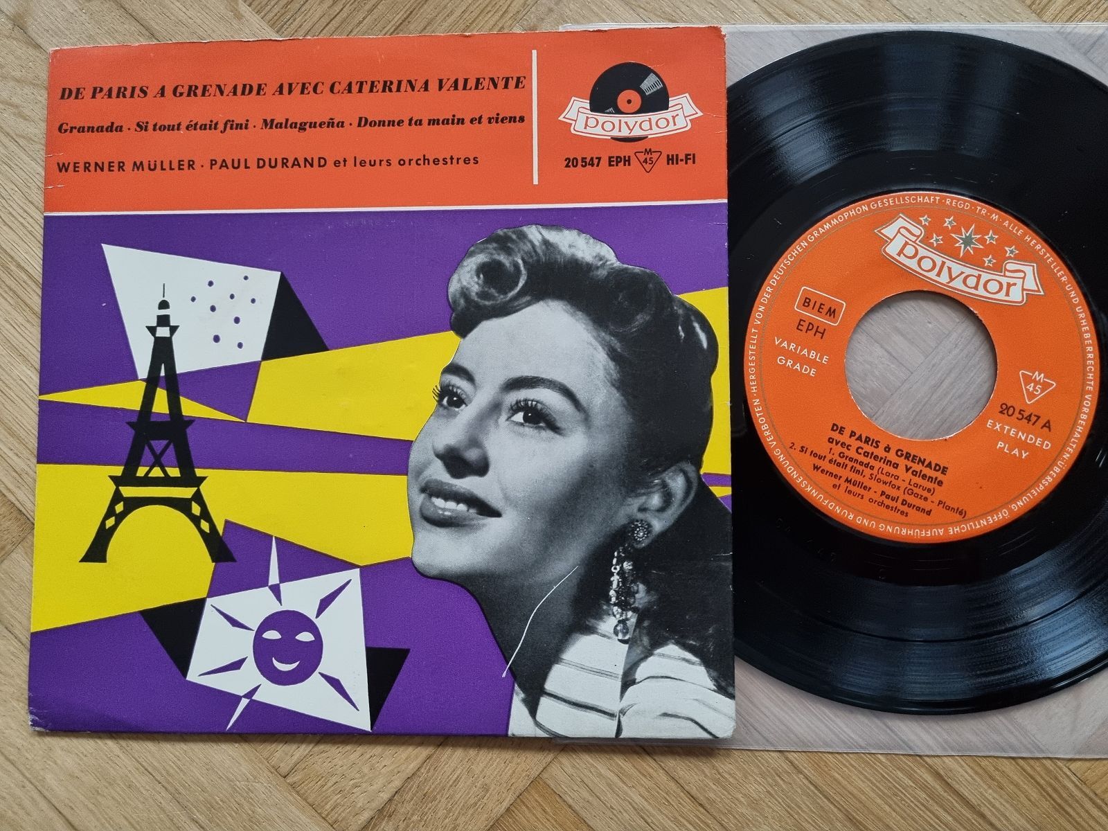 7"" Single Caterina Valente - De Paris a Grenade Vinyl Germany