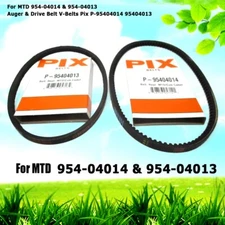 For MTD 954-04014 & 954-04013 Auger & Drive Belt V-Belts Pix P-95404014 95404013